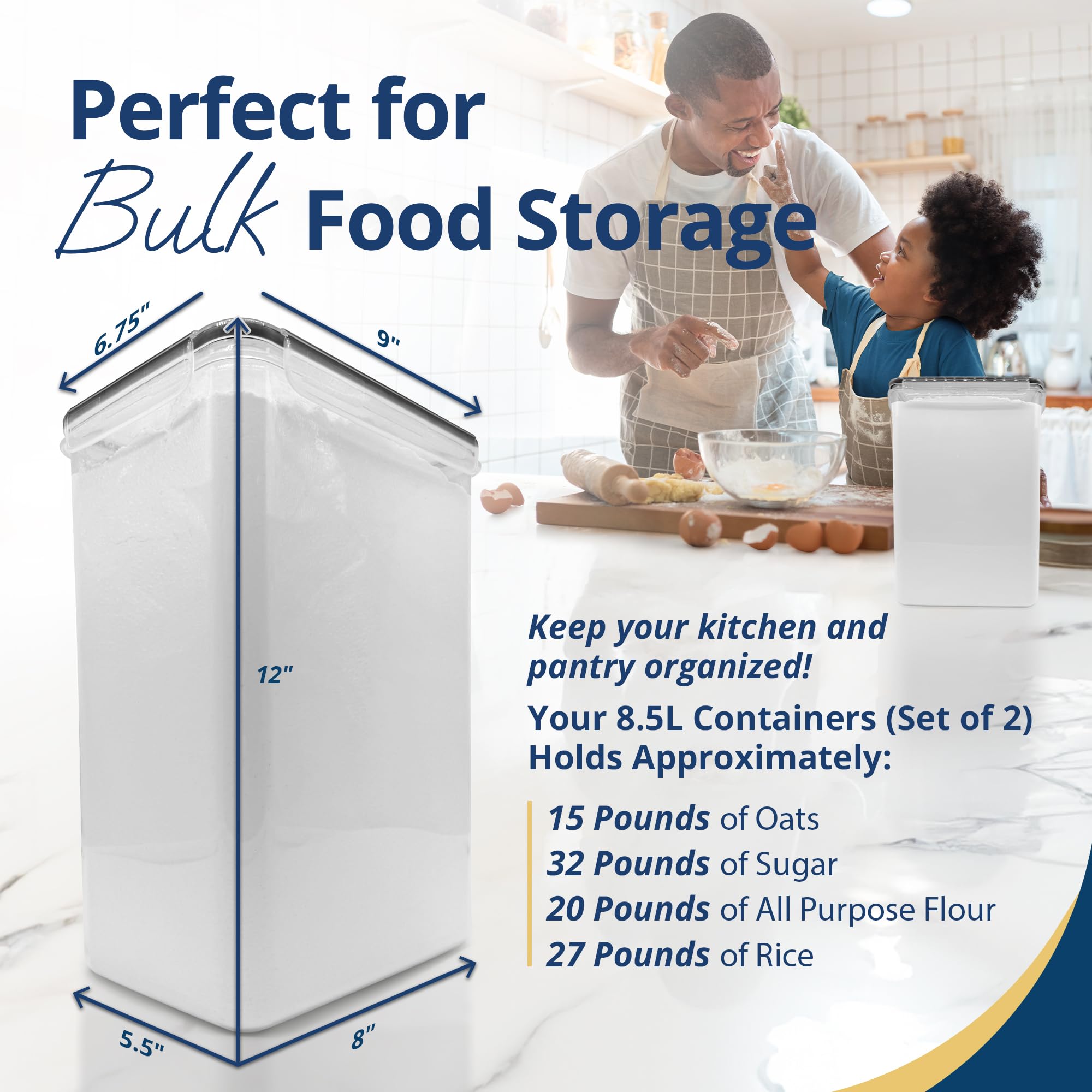 Reli stacked containers in pantry saving space and improving shelf organization