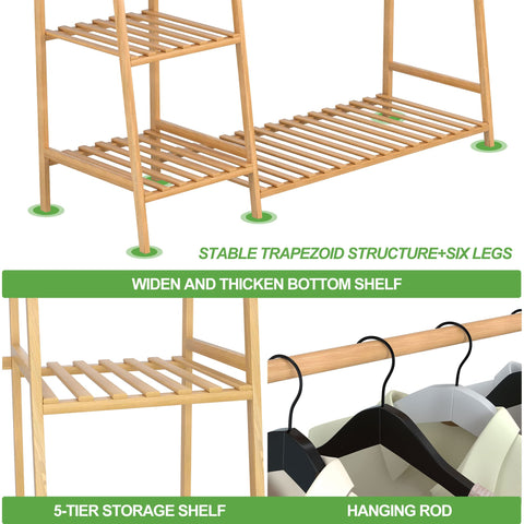 RELIANCER bamboo bottom shelf with shoes showing organized footwear benefit