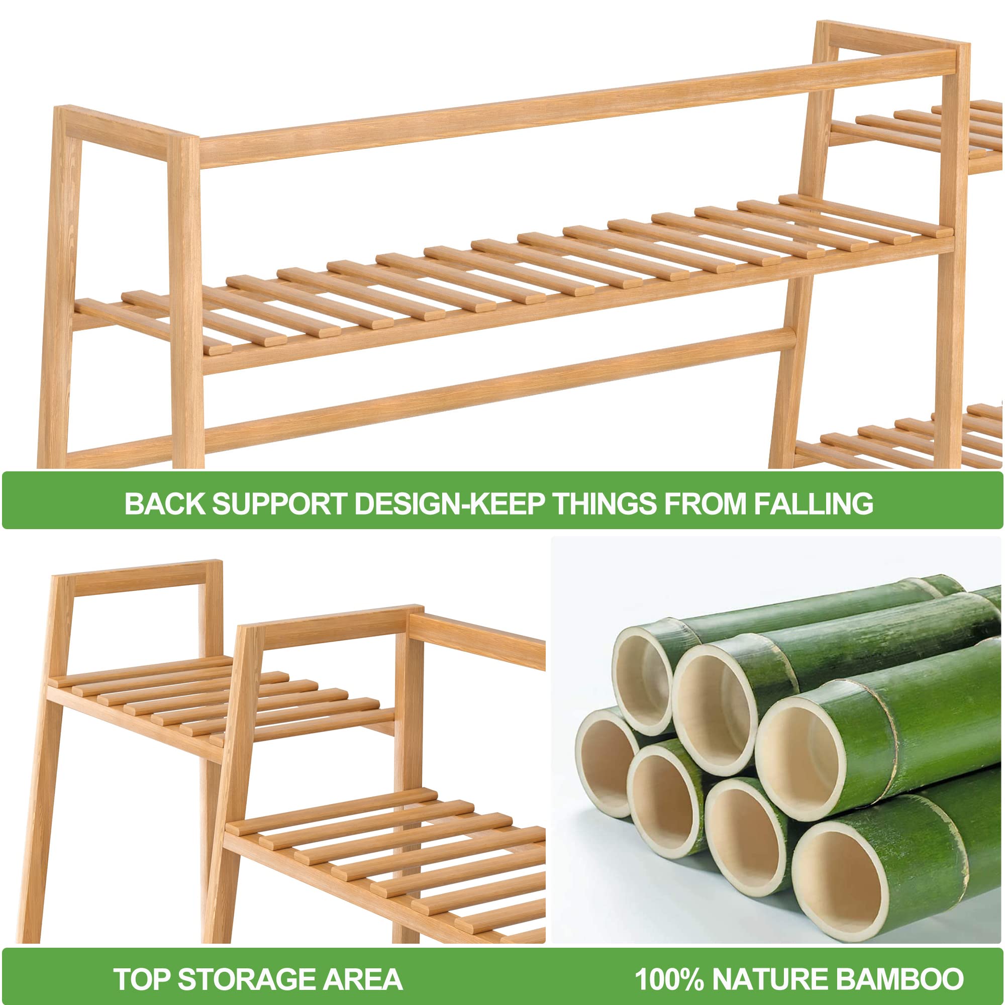 RELIANCER bamboo hanging rod detail showing reinforced support for clothes
