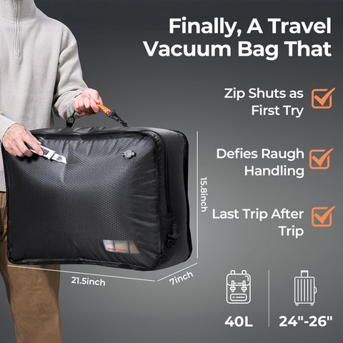 Relime wide 180° zipper open for easy packing and fast access