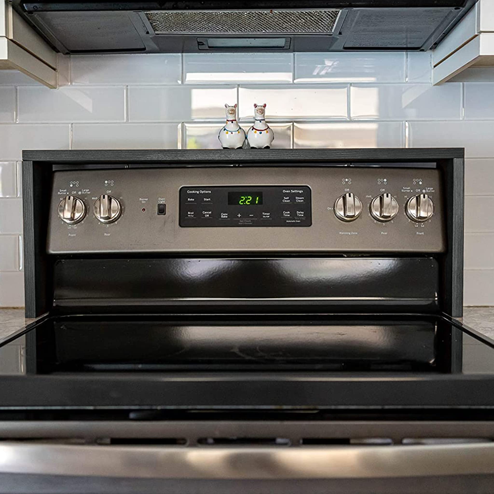 RELODECOR ebony side profile highlighting slim 5.5 inch depth for space savings