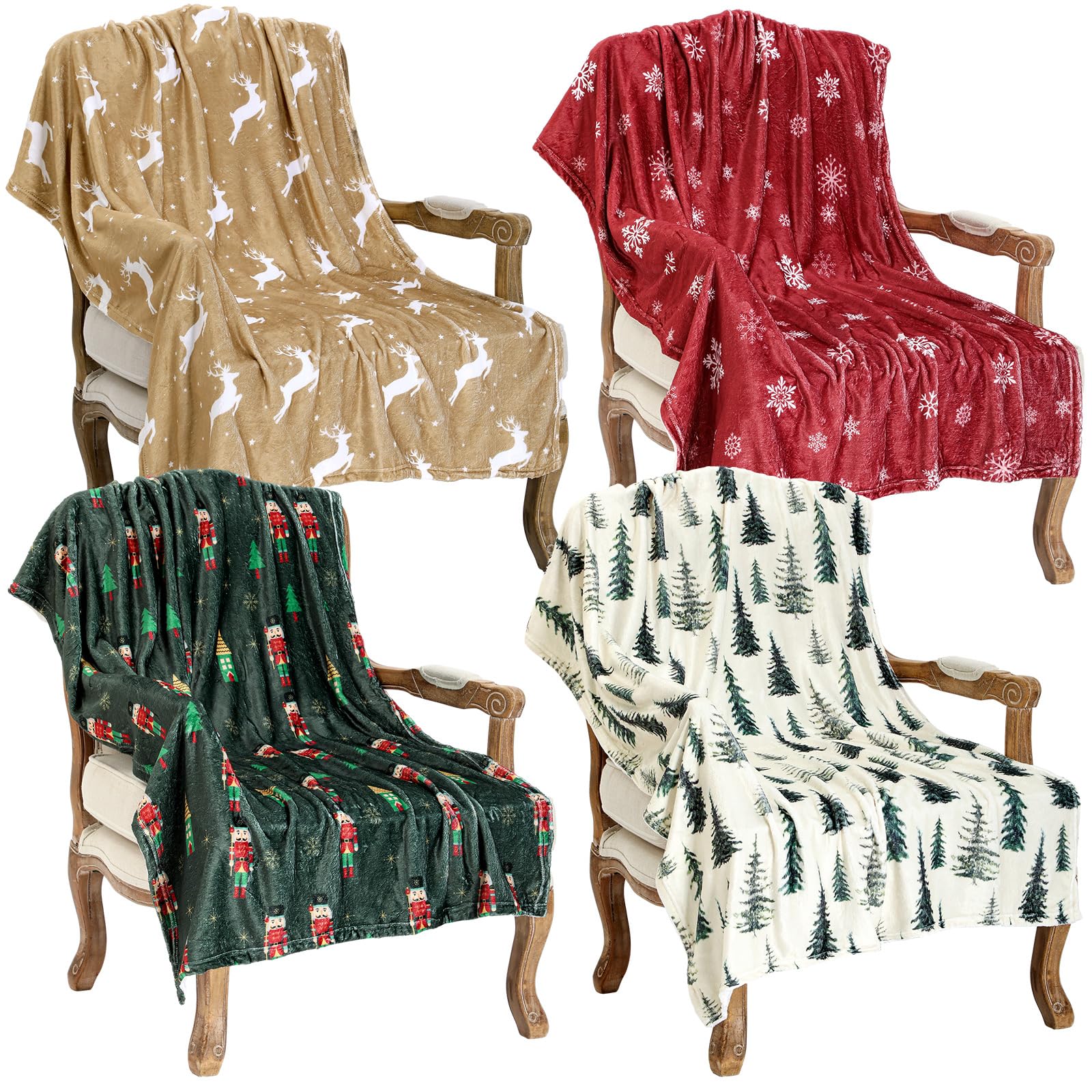 Remagr front packaging showing four festive blanket designs and immediate holiday appeal