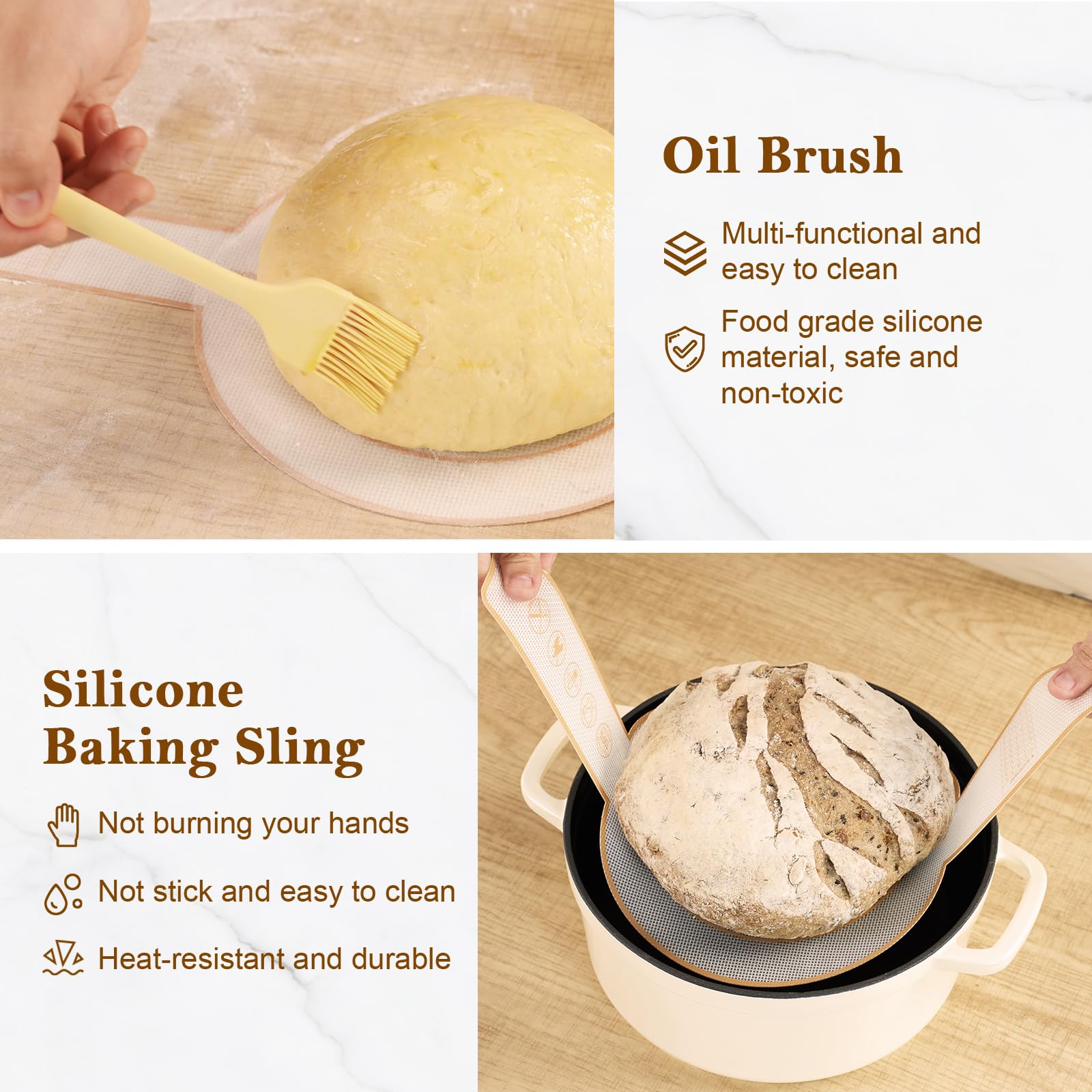 REMEIT Danish dough whisk with scrapers arranged for efficient mixing