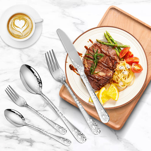 Remoxye utensils in a plated dinner setting illustrating everyday use