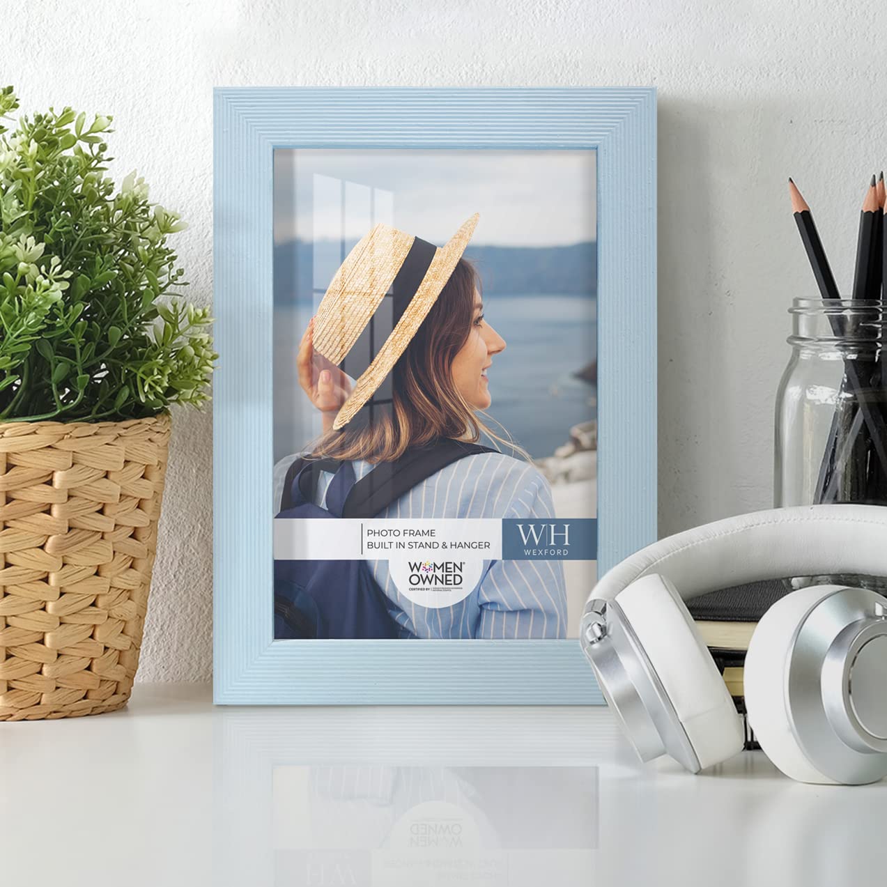 Renditions Gallery frame back with ribbon easel and sawtooth hooks for flexible display