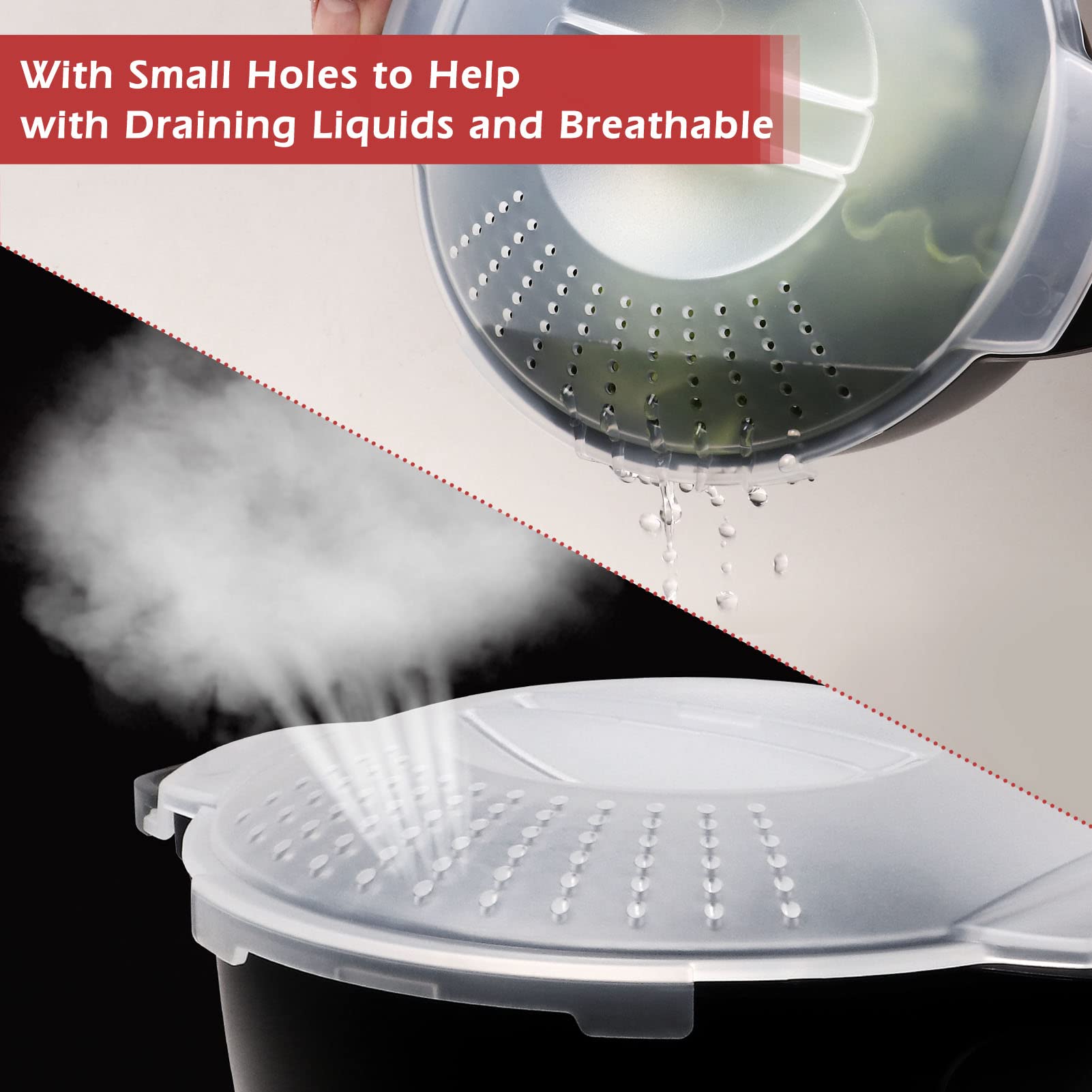 ReneeChef lid vented holes detail maintaining balanced moisture