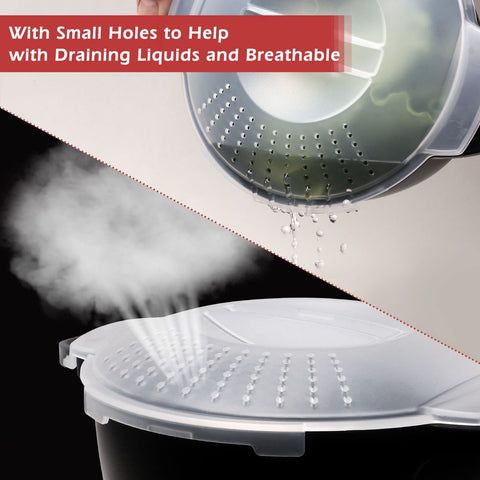 ReneeChef lid vented holes detail maintaining balanced moisture