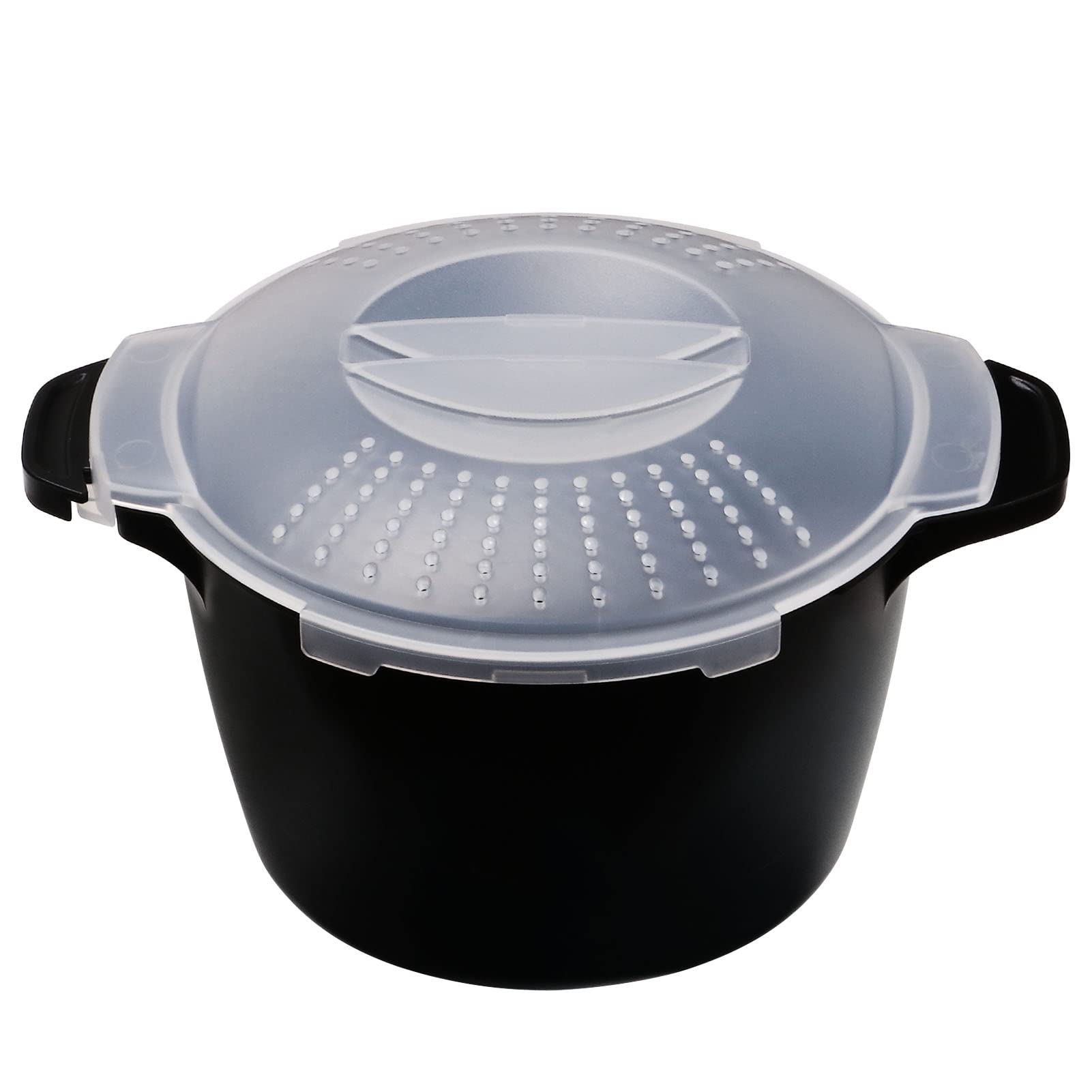 ReneeChef front view of steamer showing full container and lid, fast meals