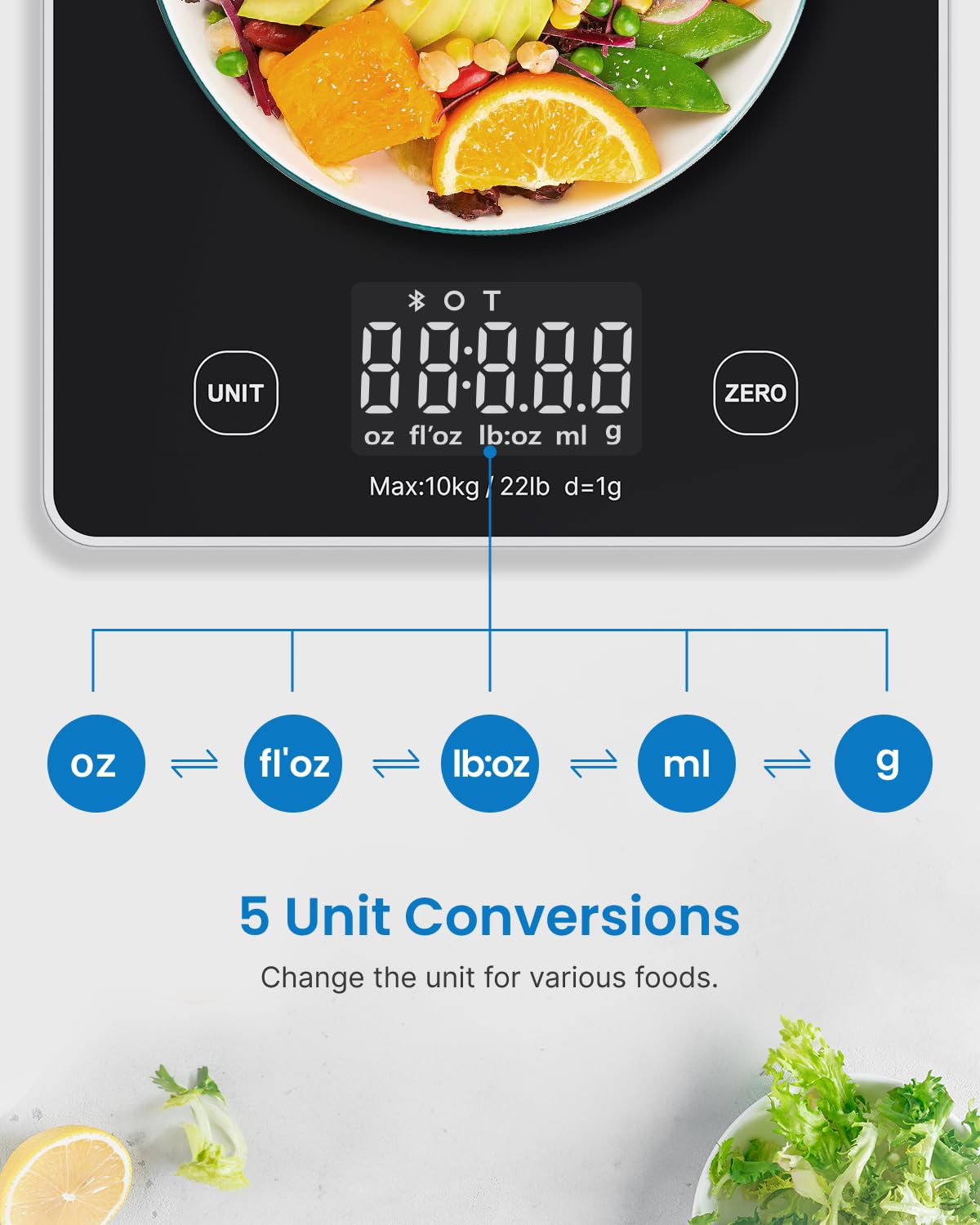 RENPHO scale app Bluetooth sync on smartphone displaying nutritional breakdown benefit