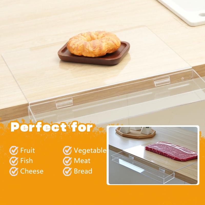 Renyqatt cutting board beside ruler and produce to show 17x13 size