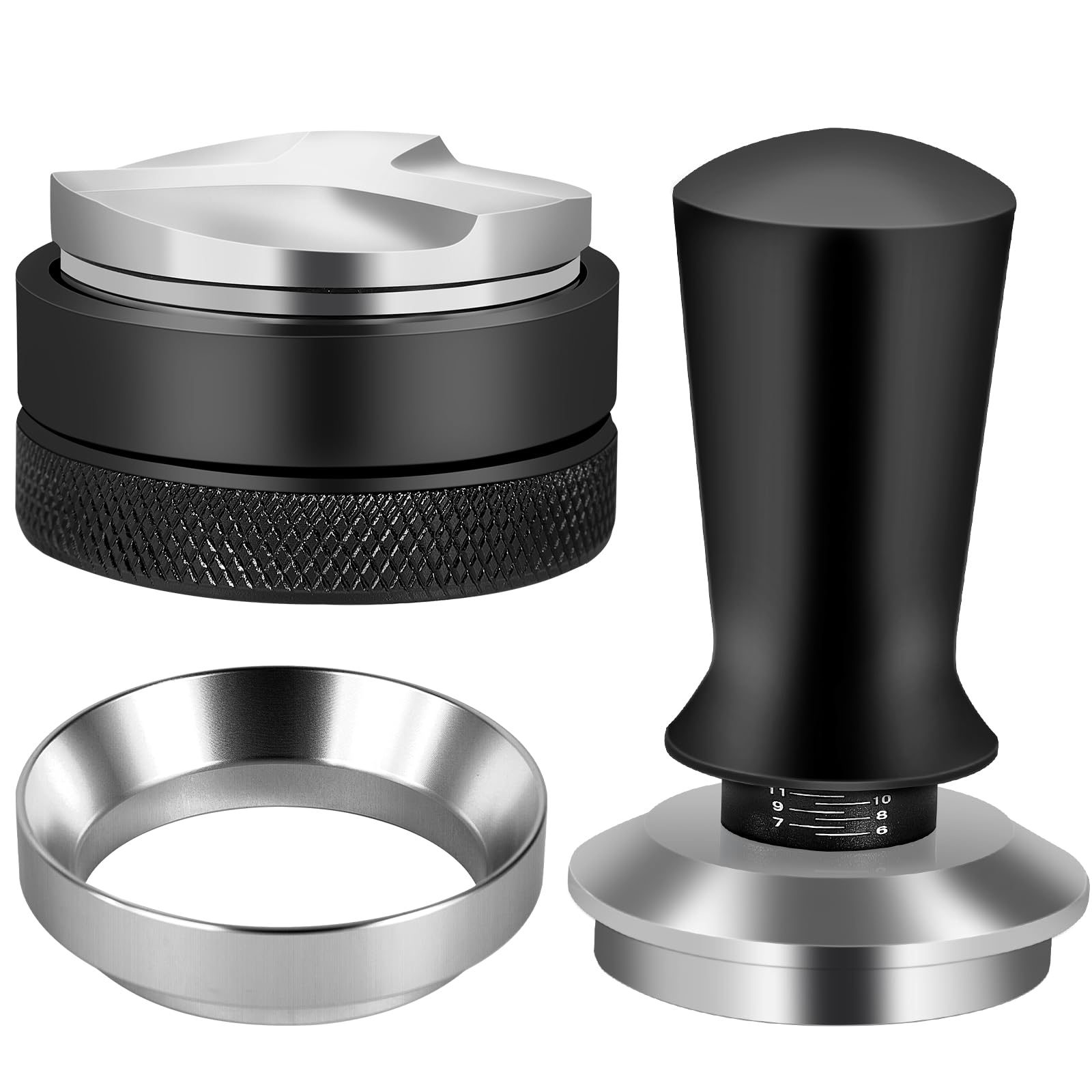 Reoszeank front view of the kit showing distributor tamper funnel and tidy organization benefit