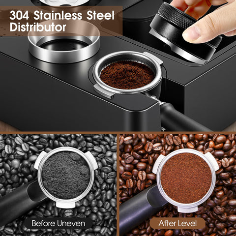Reoszeank magnetic dosing funnel attached to portafilter for mess-free dosing