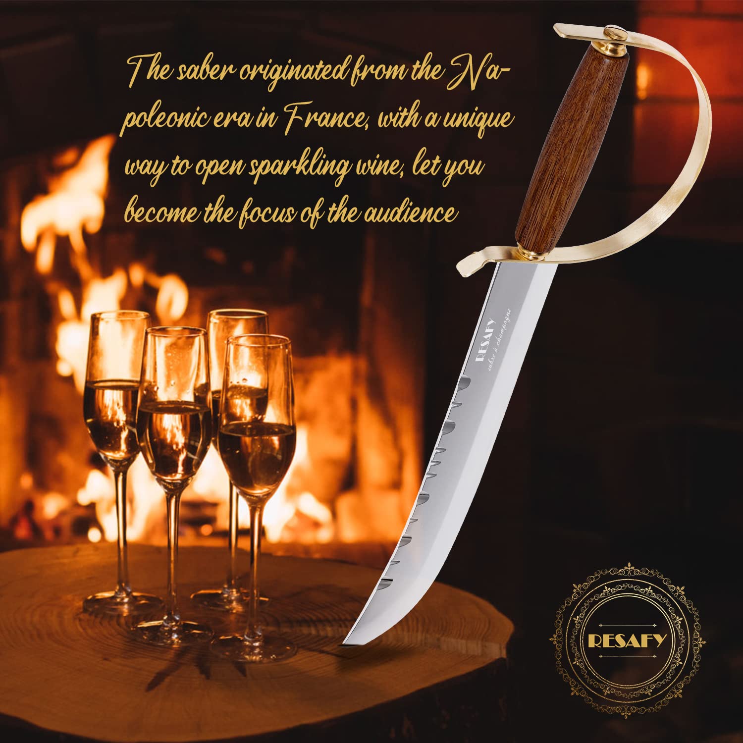 Resafy tempered steel blade detail showing edge strength and durable performance benefit