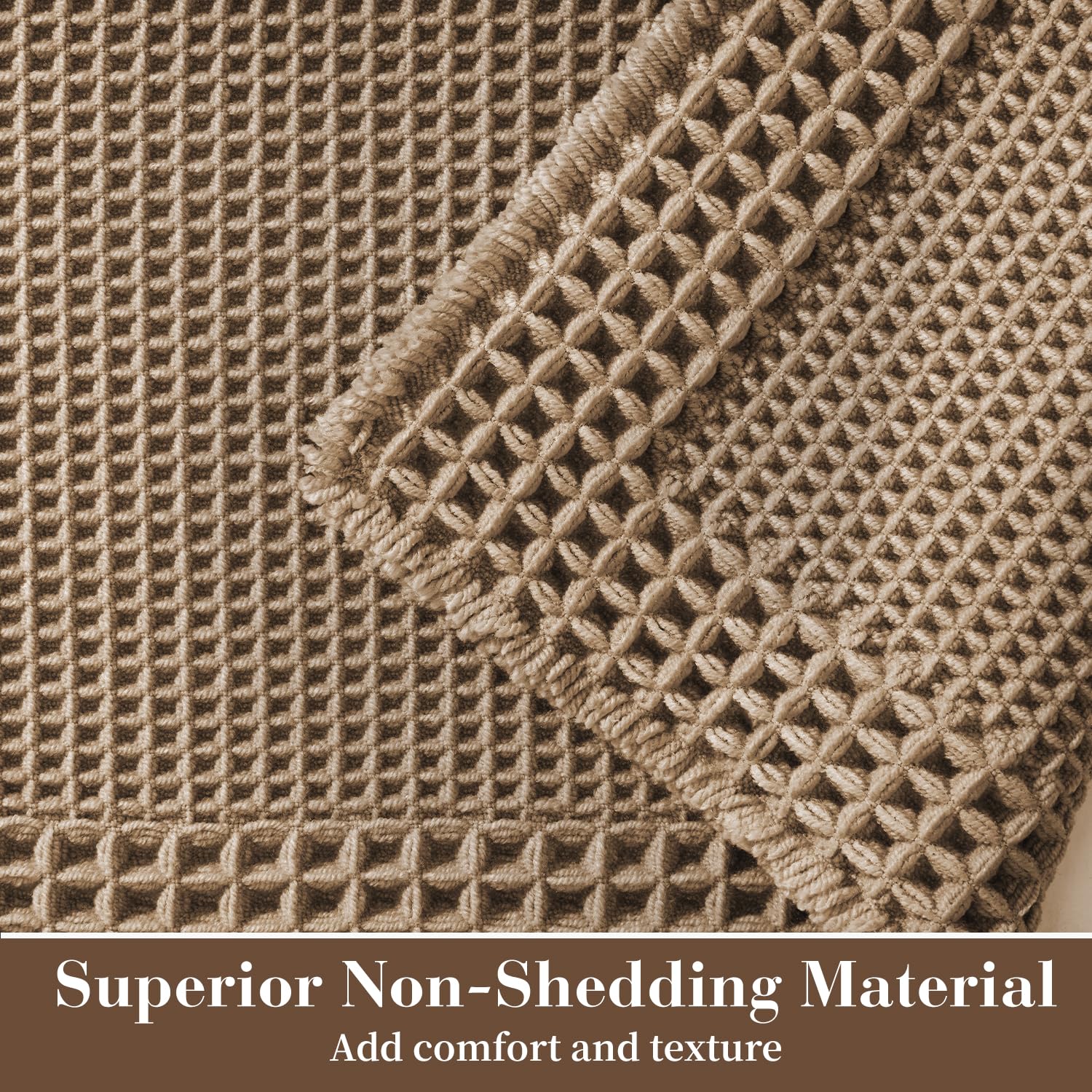 RESARE close-up of waffle texture highlighting absorbency and soft feel