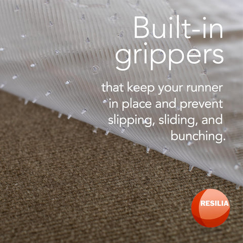 RESILIA underside grip detail preventing sliding on low-pile carpet