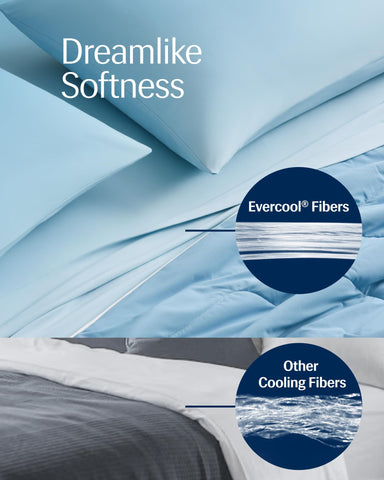 REST Evercool draped on made bed showing breathable comfort in use