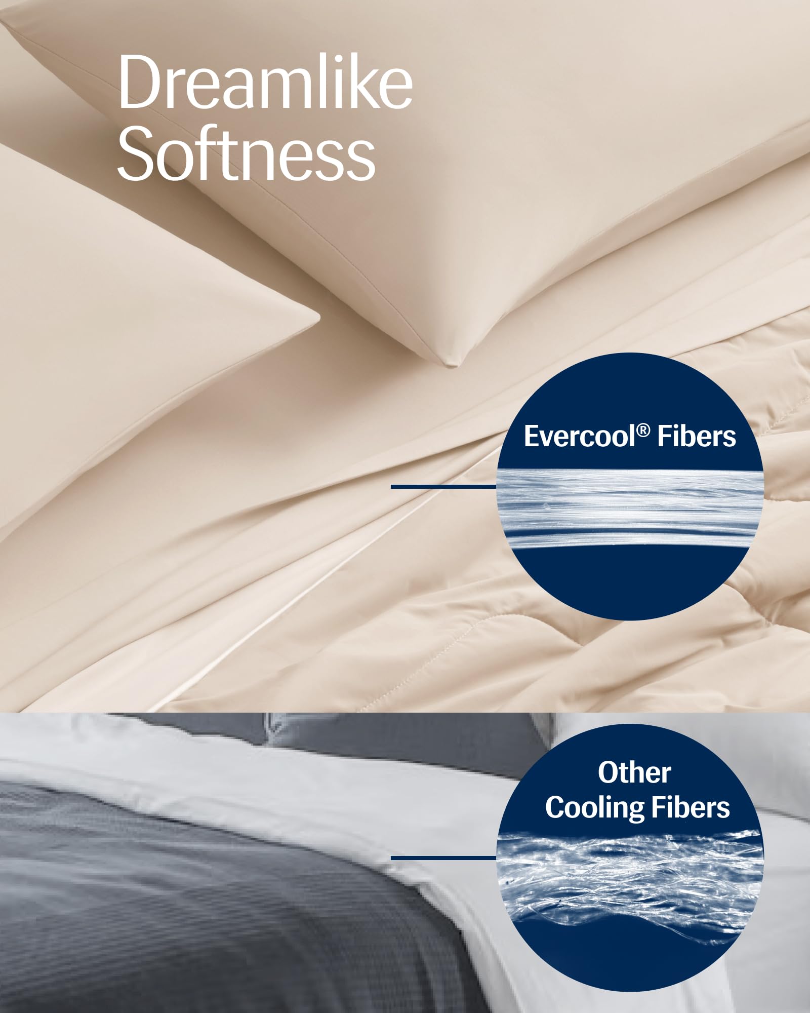 REST Evercool on king bed lifestyle setting illustrating cooler sleep