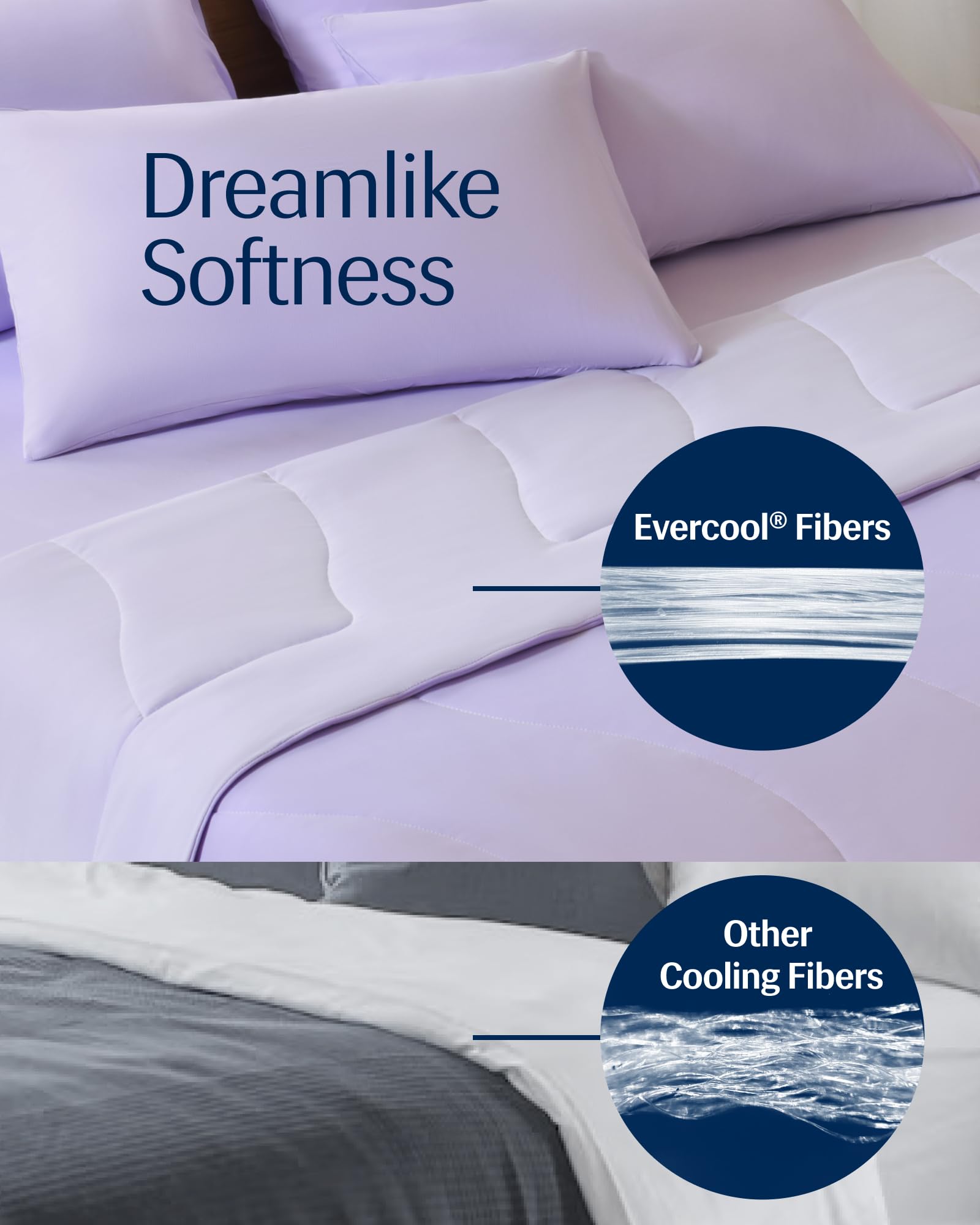 REST Evercool on king bed in bedroom staging for restful cool sleep
