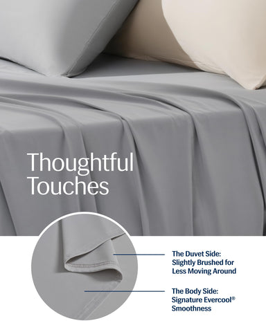 REST Evercool+ label and care closeup showing durable, hygienic technology