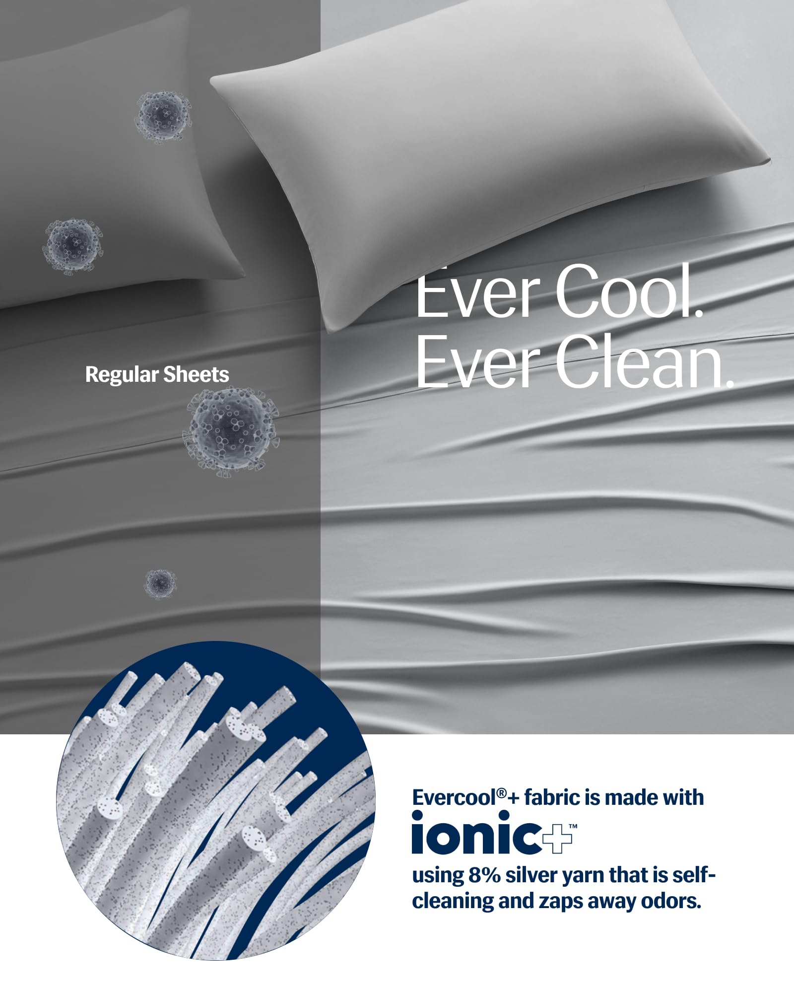 REST Evercool+ pillowcase smooth weave close-up reduces hair friction