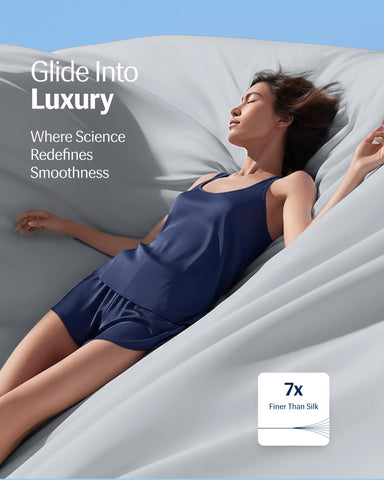 REST Evercool+ pillowcase on pillow showing smooth surface for less frizz