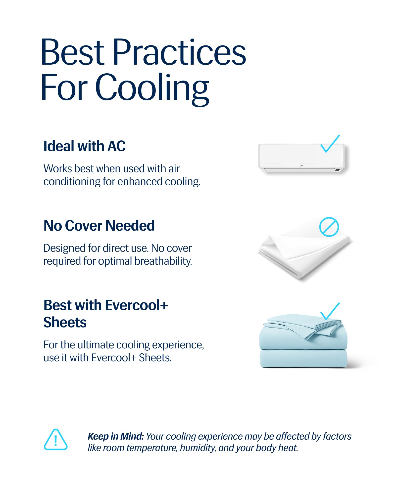 REST Evercool spread on full/queen mattress showing true size fit