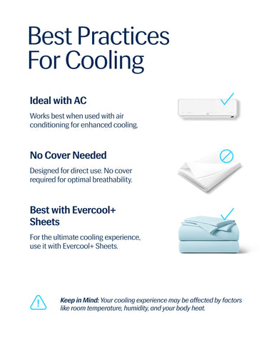 REST Evercool spread on full/queen mattress showing true size fit