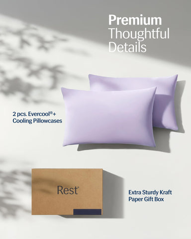 REST Evercool care label close-up showing machine-washable instructions and durability benefit