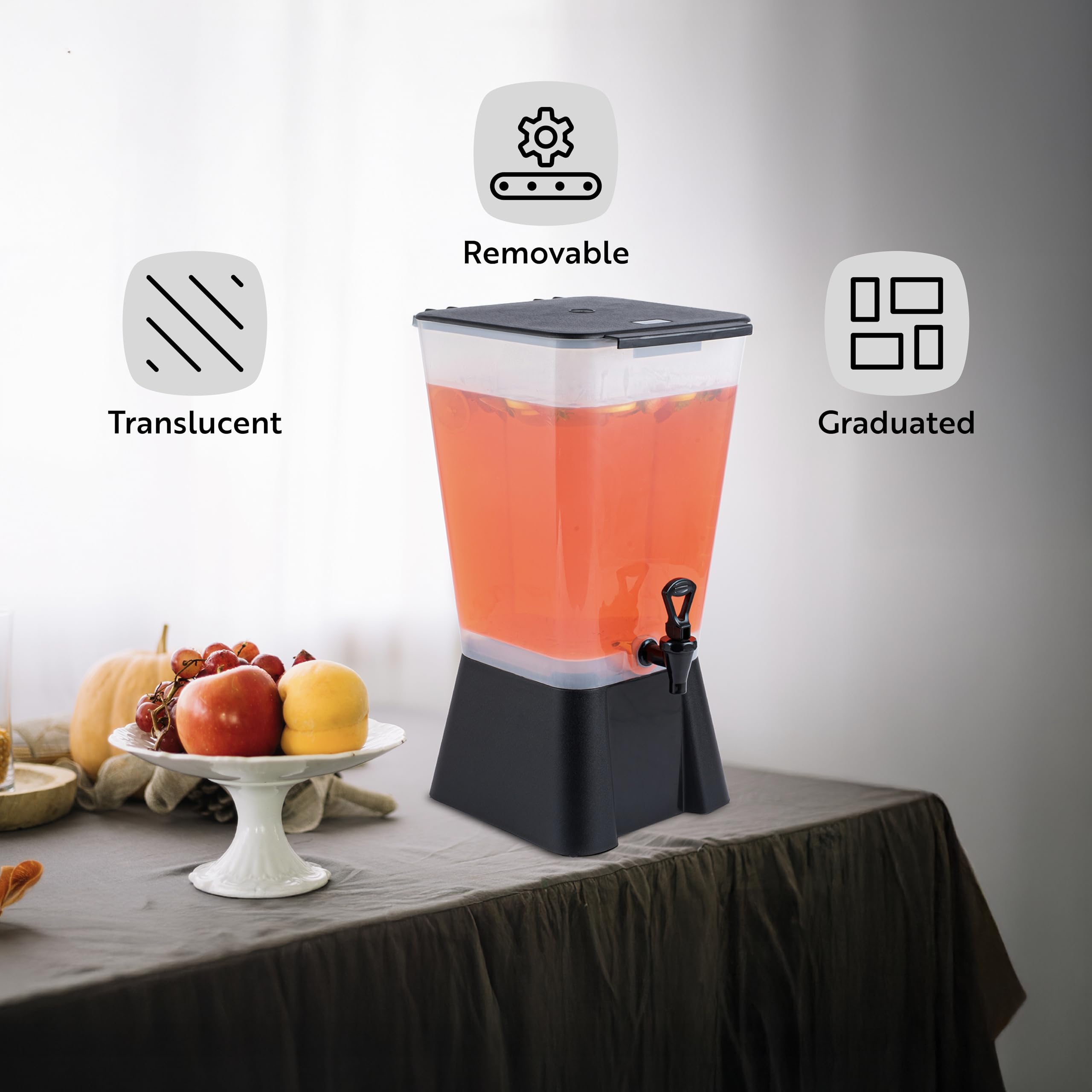 Restaurantware Bev Tek stand profile demonstrating sturdy elevation and stable base