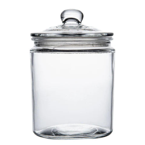 Restaurantware Vetri front view showing clear glass and knob, highlights tidy storage