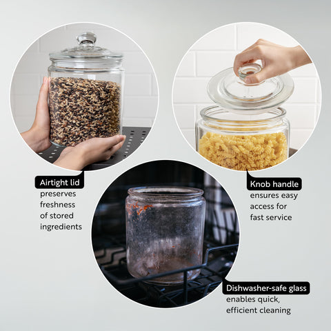 Restaurantware Vetri side profile displaying compact shape, maximizes shelf space