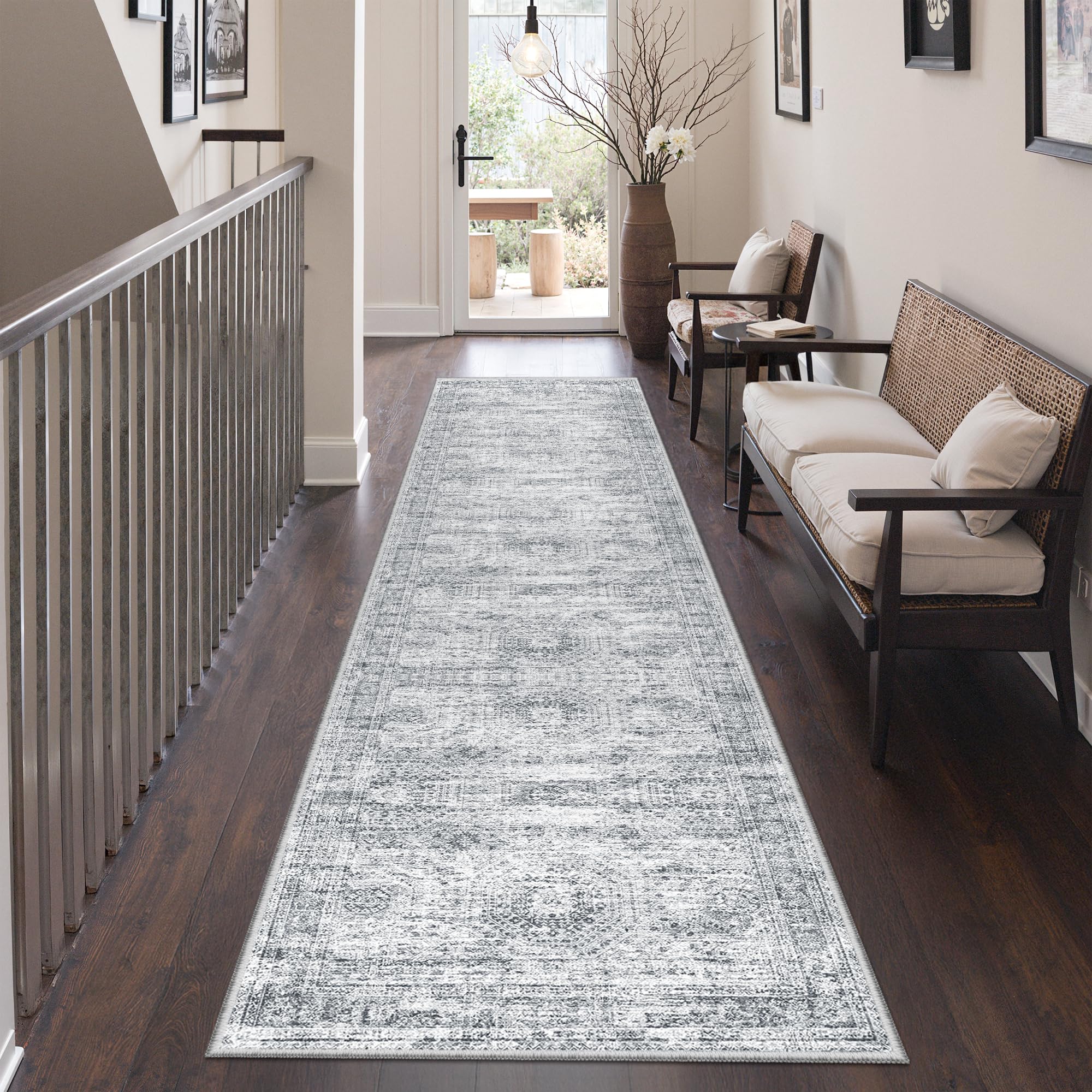 Restydon front view runner grey shows sleek low-profile comfort