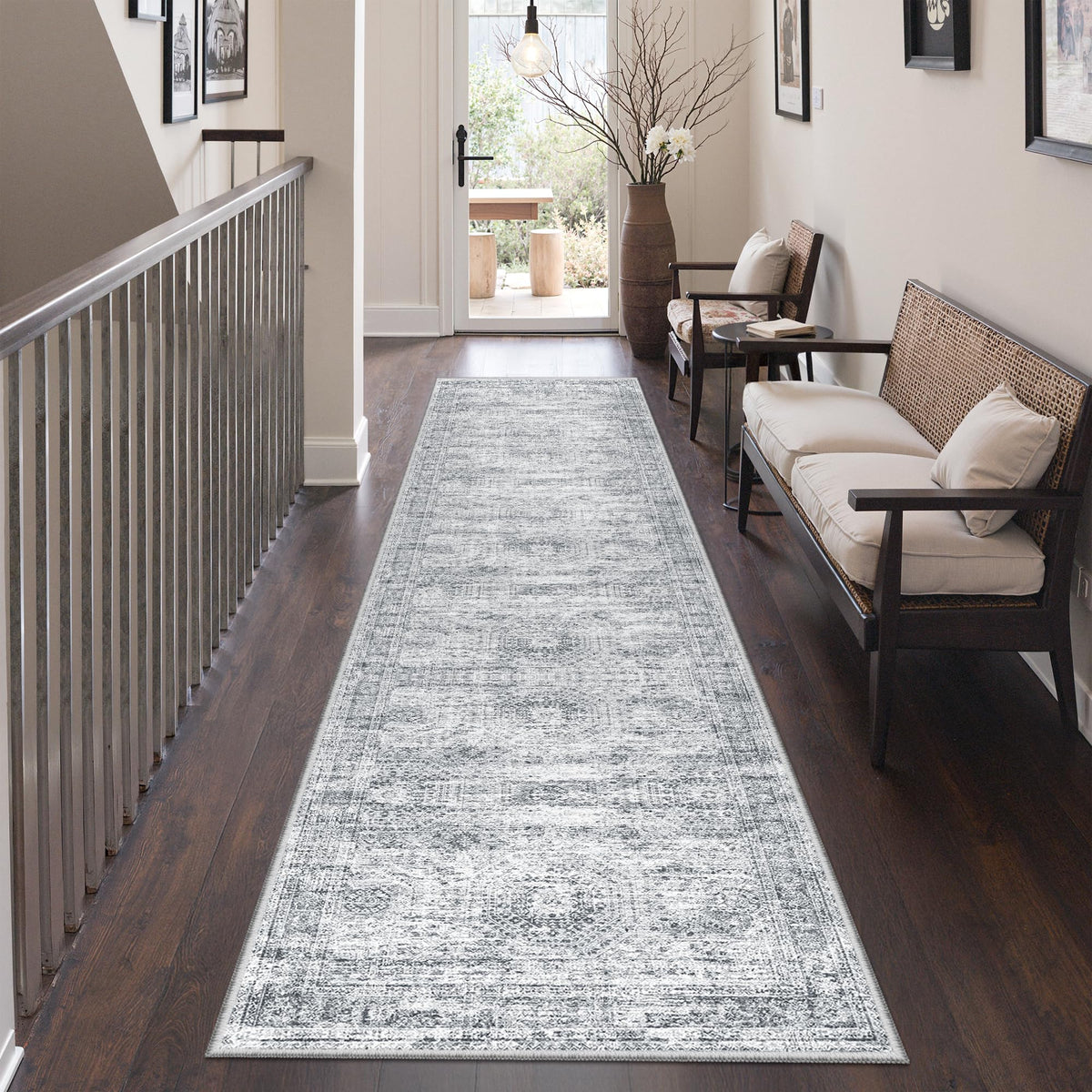 Restydon front view runner grey shows sleek low-profile comfort