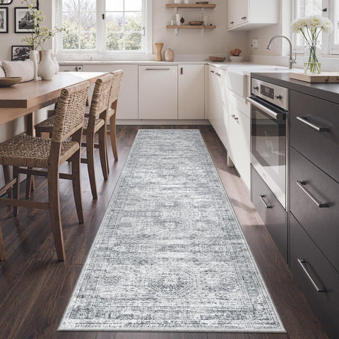 Restydon in hallway styled shot blends with neutral decor