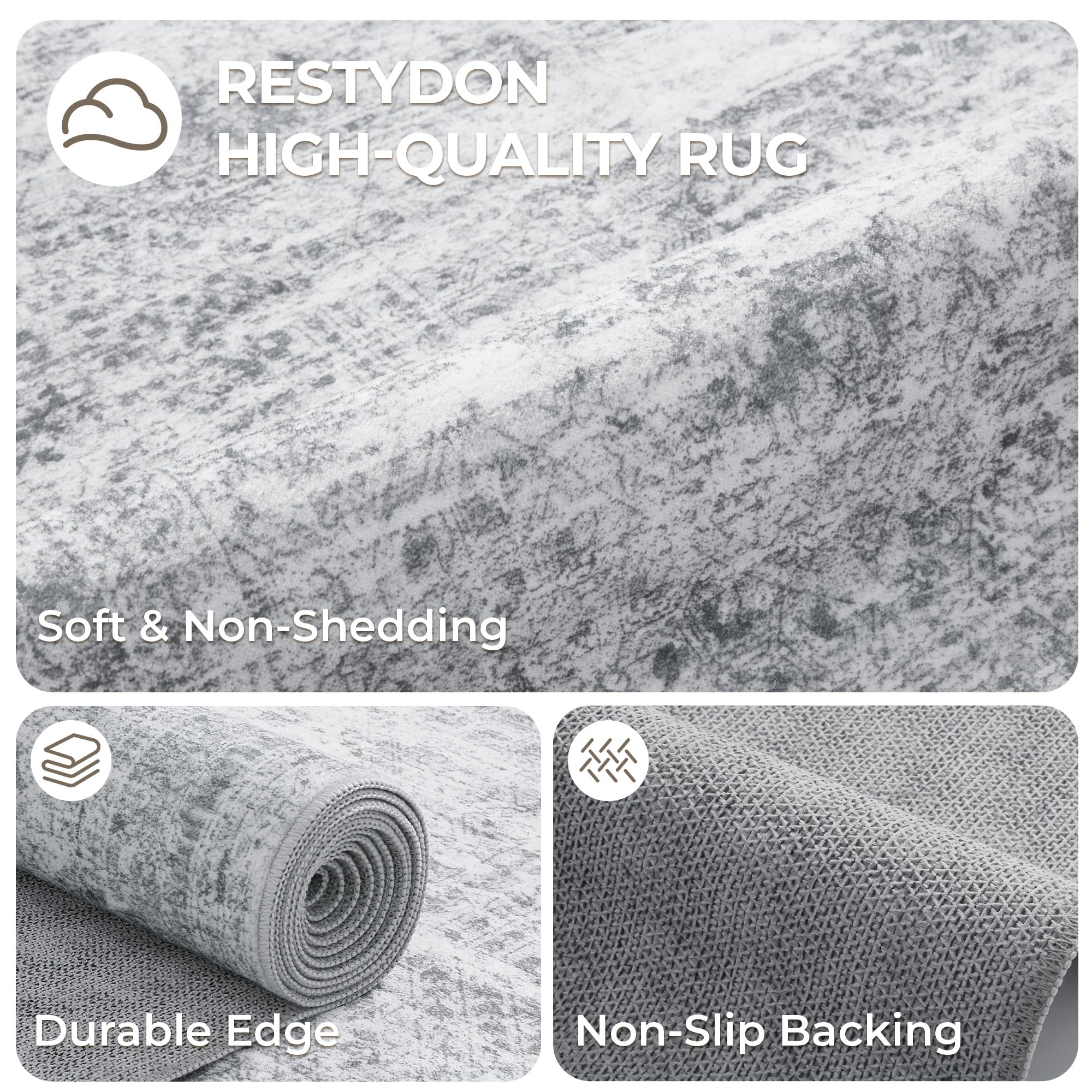 Restydon machine washable rug in washer shows easy cleaning