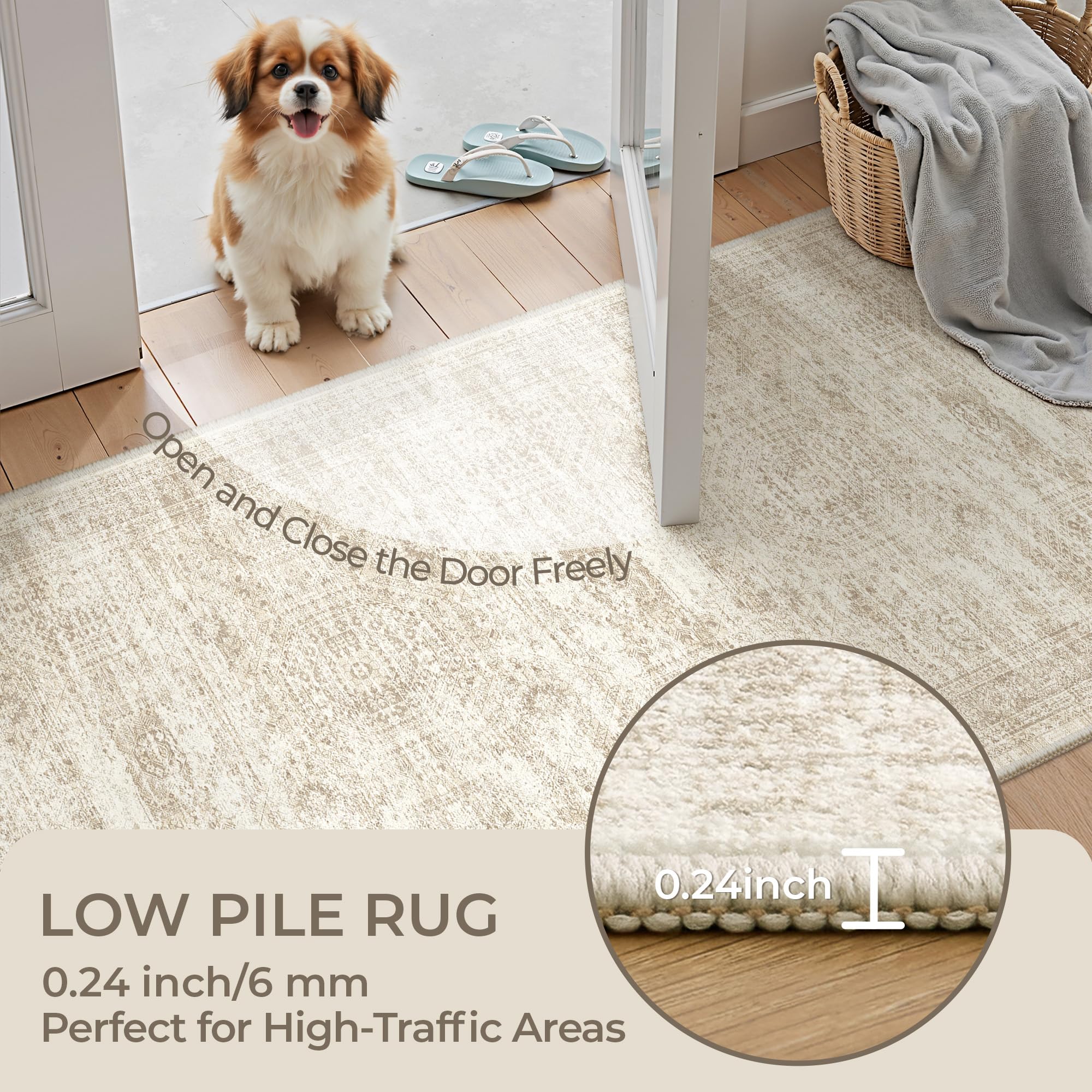 Restydon runner under door showing low 0.167-inch thickness for smooth clearance