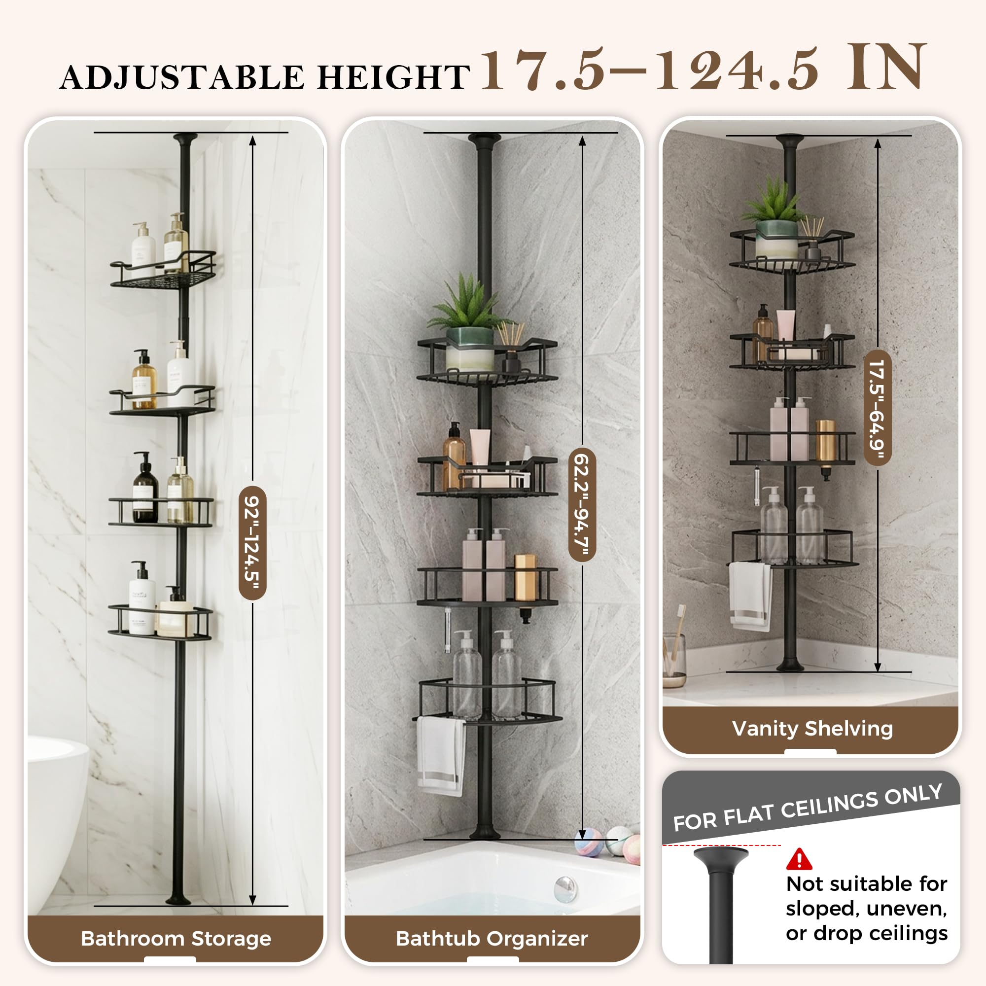 RESUNSY lifestyle scene of caddy in modern bathroom illustrating compact organization