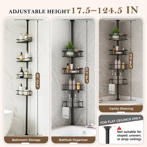RESUNSY lifestyle scene of caddy in modern bathroom illustrating compact organization