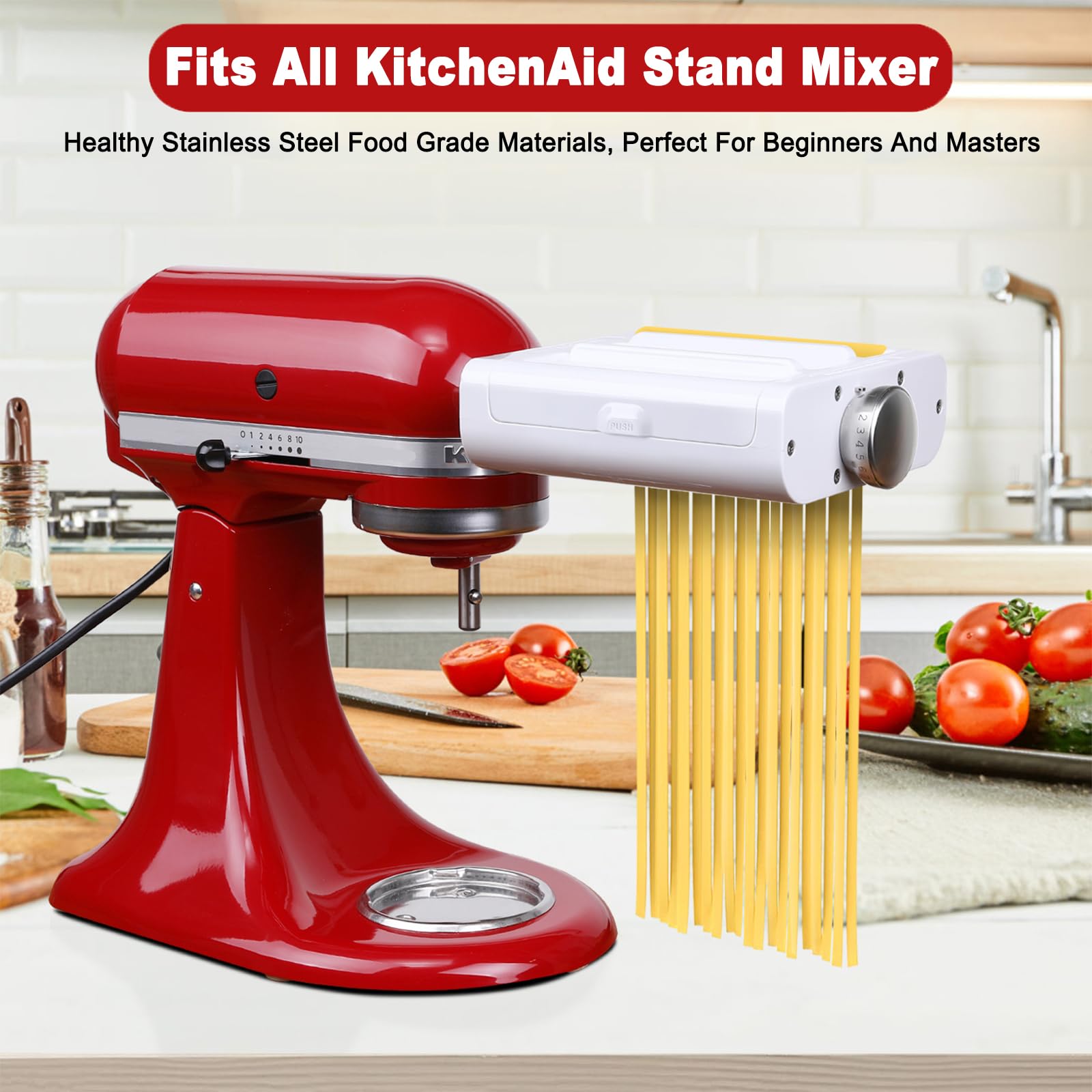 RETHONE spaghetti cutter detail producing uniform thin strands for quick cooking