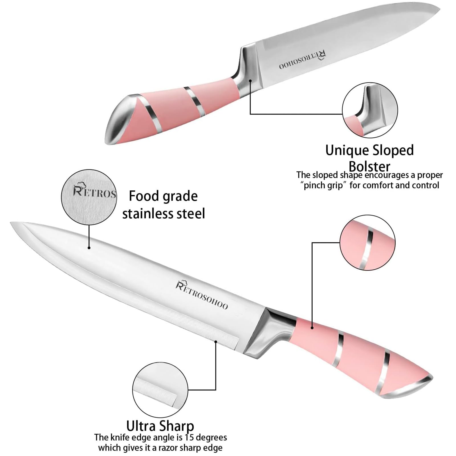 RETROSOHOO slicing vegetables in use demonstrating blade performance and clean cuts