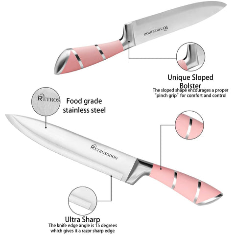 RETROSOHOO slicing vegetables in use demonstrating blade performance and clean cuts