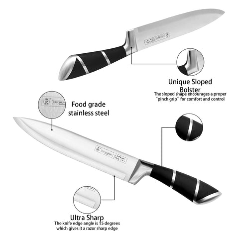 RETROSOHOO chef knife cutting vegetables to show clean slices and efficient meal prep