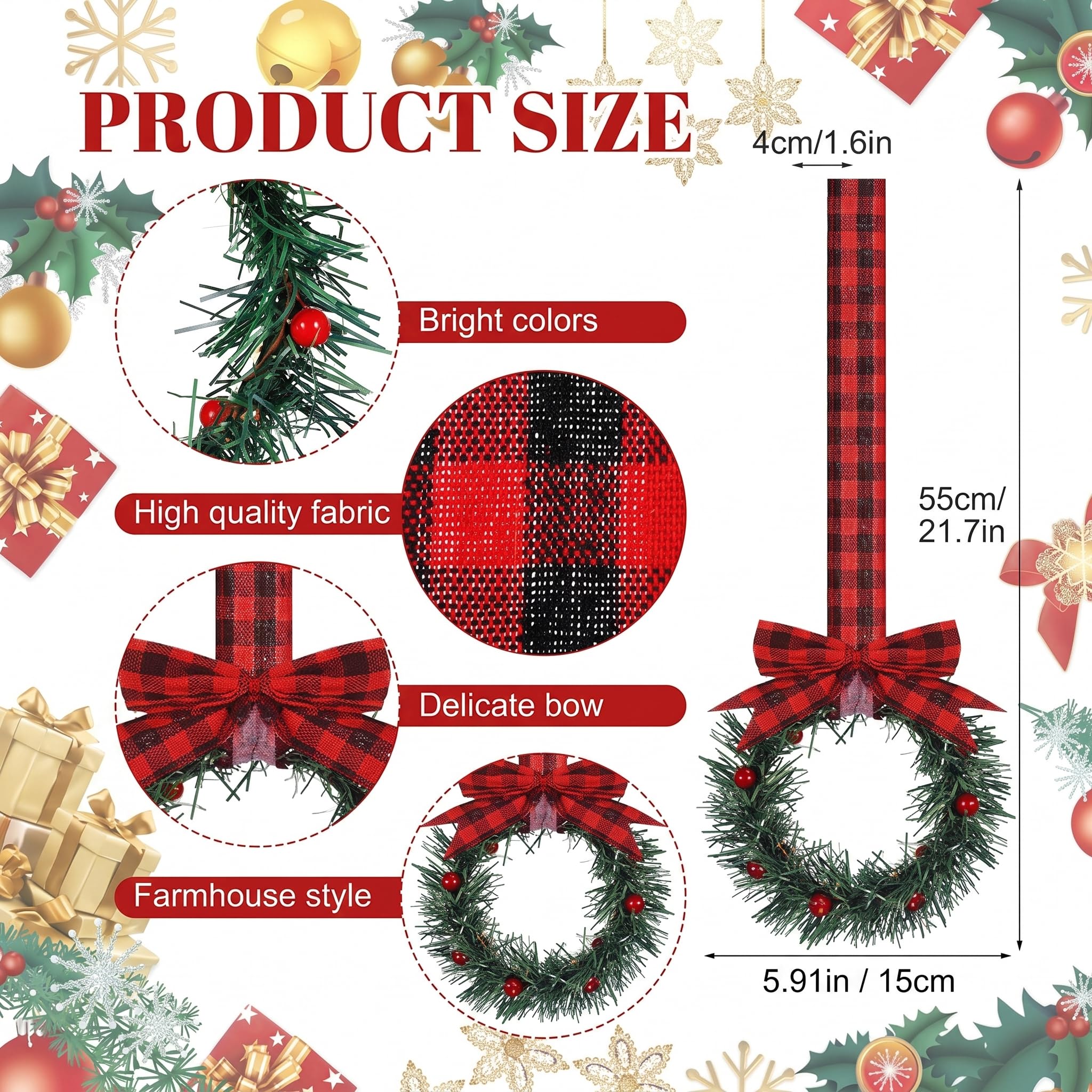 Retrowavy close-up of red and black plaid bow highlighting classic pattern