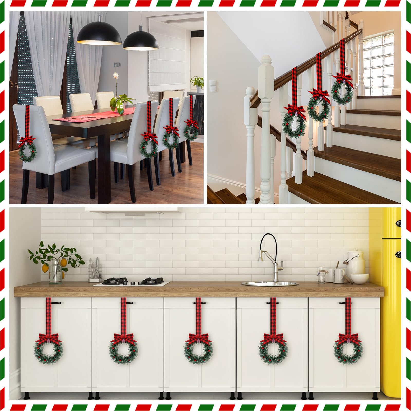 Retrowavy twelve-wreath bundle styled as a gift for neighbors