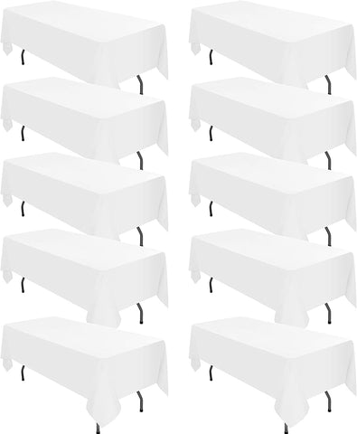 REWOMC front view of white tablecloth pack showing clean presentation and value