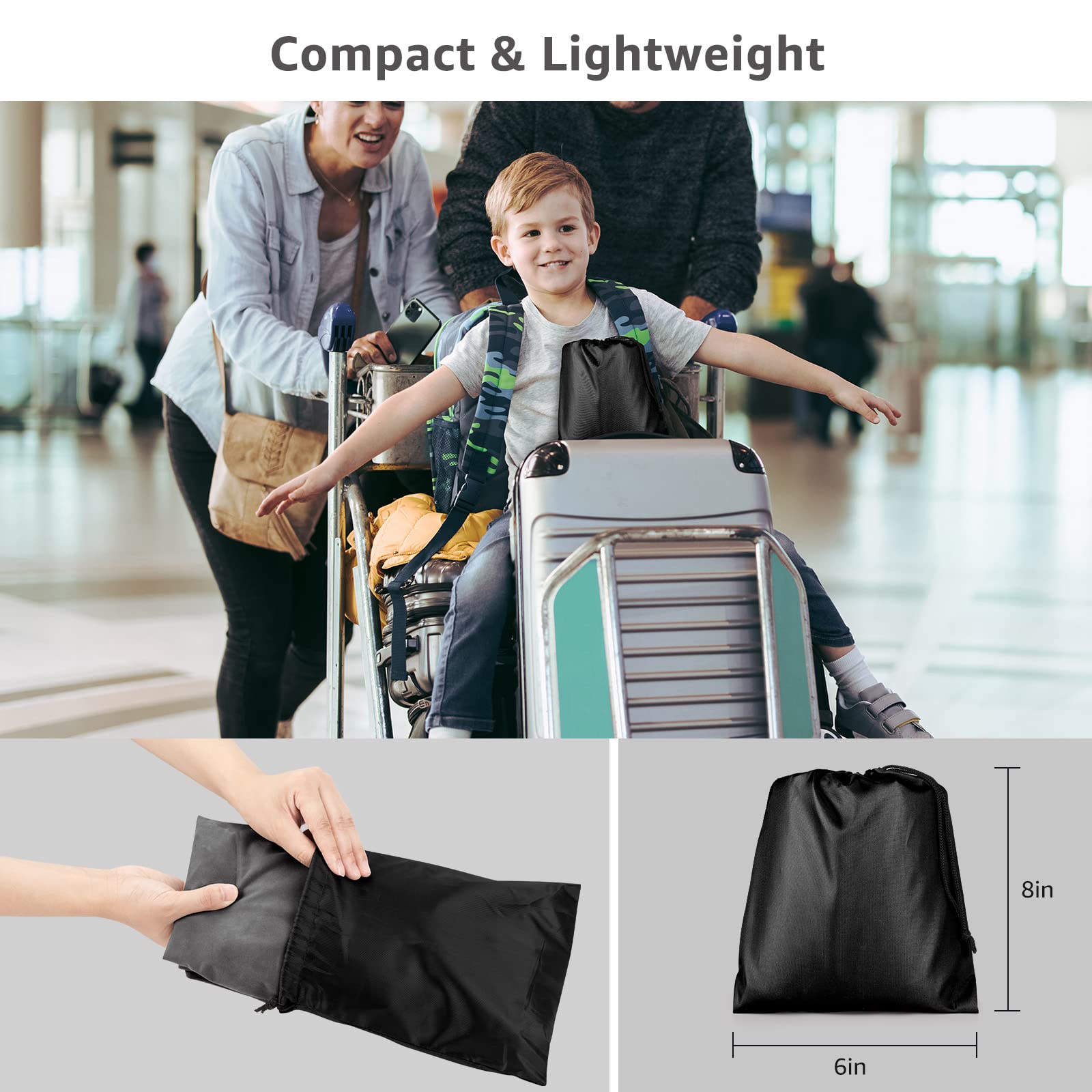 Rewondah folded into travel bag for compact, easy packing