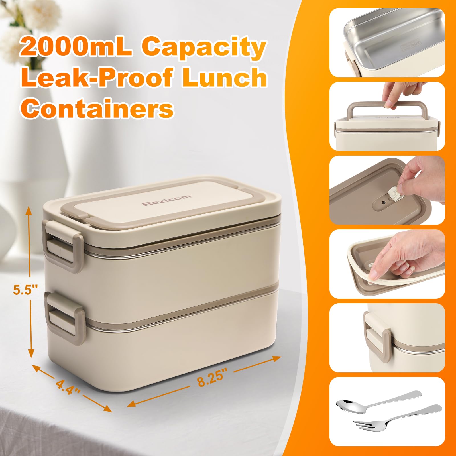 Rezicom close-up of stainless steel liner highlighting durable, rust-resistant surface