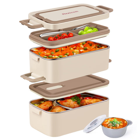 Rezicom front view with locked lid showing secure closure and portability