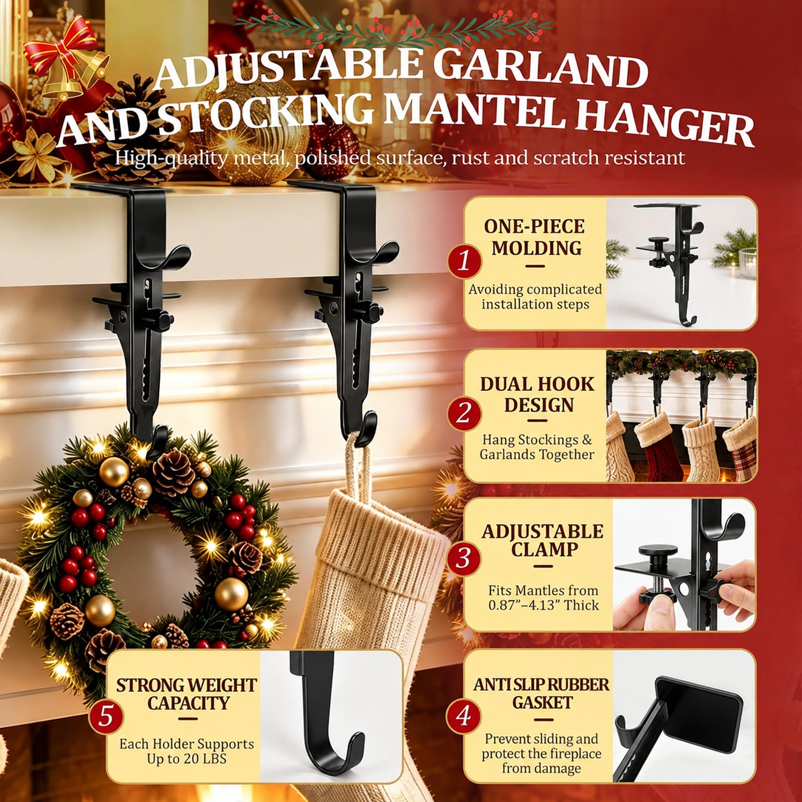 RGJ rubber pad contact point protecting mantel surface and preventing scratches