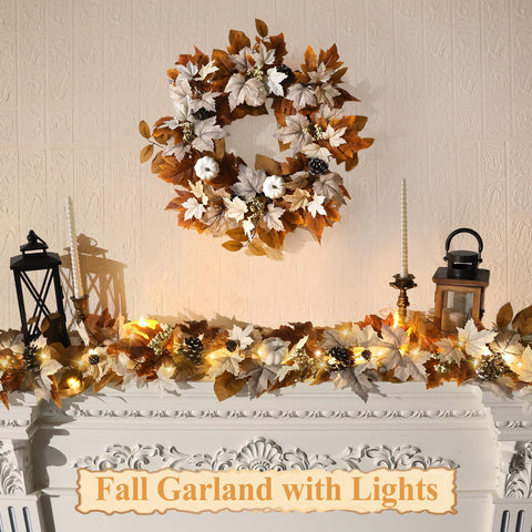RHTRJ close-up of pumpkin and pinecone accents showing realistic detail